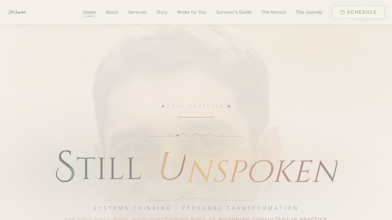 Screenshot of the visual design of the Still Unspoken — Rebuilding Life After Brain Injury, with Ahmad El Nadi page